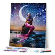 Carica l'immagine nel visualizzatore di Gallery, Diamond Painting - Sirena E Luna Crescente