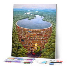 Carica l'immagine nel visualizzatore di Gallery, Diamond Painting - Fiume E Biblioteca