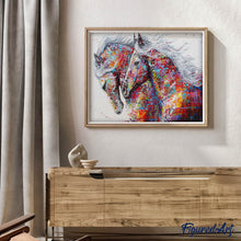 Carica l'immagine nel visualizzatore di Gallery, Diamond Painting - Coppia Di Cavalli