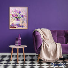 Carica l'immagine nel visualizzatore di Gallery, Diamond Painting - Bellissimo bouquet di fiori viola