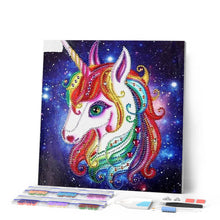 Carica l'immagine nel visualizzatore di Gallery, Diamond Painting - Unicorno Astratto