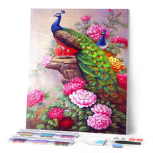 Carica l'immagine nel visualizzatore di Gallery, Diamond Painting - Pavoni e peonie