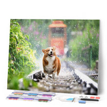 Carica l'immagine nel visualizzatore di Gallery, Diamond Painting - Cane sulle rotaie
