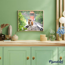 Carica l'immagine nel visualizzatore di Gallery, Diamond Painting - Cane sulle rotaie