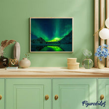 Carica l'immagine nel visualizzatore di Gallery, Diamond Painting - Aurora Boreale Verde