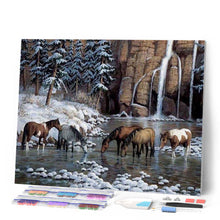 Carica l'immagine nel visualizzatore di Gallery, Diamond Painting - Cavalli Nel Fiume