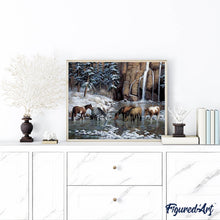 Carica l'immagine nel visualizzatore di Gallery, Diamond Painting - Cavalli Nel Fiume
