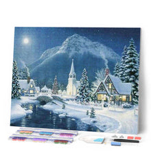 Carica l'immagine nel visualizzatore di Gallery, Diamond Painting - Villaggio Nella Neve