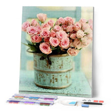 Carica l'immagine nel visualizzatore di Gallery, Diamond Painting - Bouquet Di Rose In Un Secchio