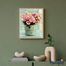 Carica l'immagine nel visualizzatore di Gallery, Diamond Painting - Bouquet Di Rose In Un Secchio