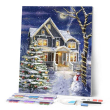 Carica l'immagine nel visualizzatore di Gallery, Diamond Painting - Casa Decorata Per Natale