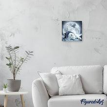 Carica l'immagine nel visualizzatore di Gallery, Diamond Painting - Lupi Che Ululano Alla Luna