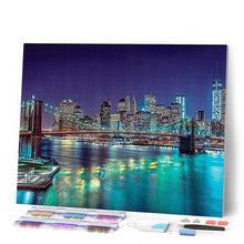 Carica l'immagine nel visualizzatore di Gallery, Diamond Painting - Fiume e grattacieli di New York