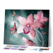 Carica l'immagine nel visualizzatore di Gallery, Diamond Painting - Farfalla E Orchidea