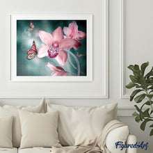 Carica l'immagine nel visualizzatore di Gallery, Diamond Painting - Farfalla E Orchidea