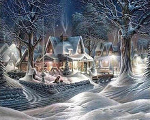 Carica l'immagine nel visualizzatore di Gallery, Diamond Painting - Case Durante L'Inverno