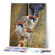 Carica l'immagine nel visualizzatore di Gallery, Diamond Painting - Passeri Su Una Corda