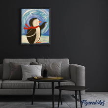 Carica l'immagine nel visualizzatore di Gallery, Diamond Painting - Pinguino Con Sciarpa Rossa