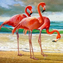 Carica l'immagine nel visualizzatore di Gallery, Diamond Painting - Tre Fenicotteri