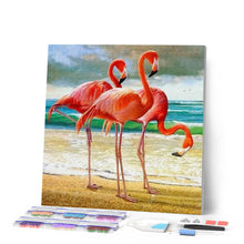 Carica l'immagine nel visualizzatore di Gallery, Diamond Painting - Tre Fenicotteri