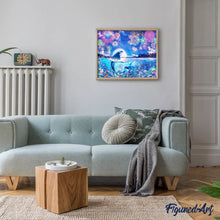 Carica l'immagine nel visualizzatore di Gallery, Diamond Painting - Delfini E Fuochi D'Artificio
