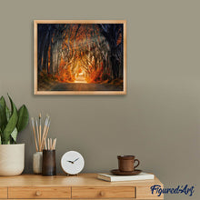 Carica l'immagine nel visualizzatore di Gallery, Diamond Painting - Strada che attraversa il bosco