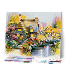 Carica l'immagine nel visualizzatore di Gallery, Diamond Painting - Casa ai margini del fiume