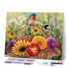 Carica l'immagine nel visualizzatore di Gallery, Diamond Painting - Cesto Di Fiori E Uccelli