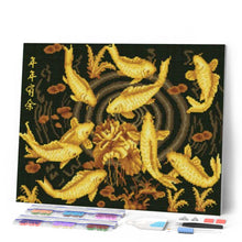 Carica l'immagine nel visualizzatore di Gallery, Diamond Painting - Carpe Koi dorate