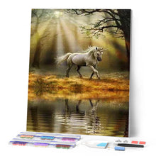 Carica l'immagine nel visualizzatore di Gallery, Diamond Painting - Unicorno In Riva All'Acqua