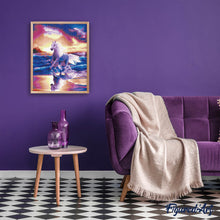 Carica l'immagine nel visualizzatore di Gallery, Diamond Painting - Cavallo bianco che corre lungo il mare