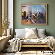 Carica l'immagine nel visualizzatore di Gallery, Diamond Painting - Riflessi Di Gattino E Tigre