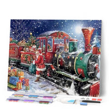 Carica l'immagine nel visualizzatore di Gallery, Diamond Painting - Babbo Natale E Treno