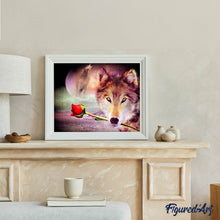 Carica l'immagine nel visualizzatore di Gallery, Diamond Painting - Lupo Romantico