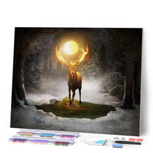 Carica l'immagine nel visualizzatore di Gallery, Diamond Painting - Cervo E Luna Piena