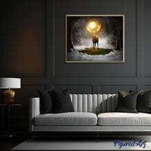 Carica l'immagine nel visualizzatore di Gallery, Diamond Painting - Cervo E Luna Piena