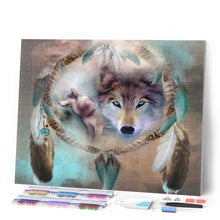 Carica l'immagine nel visualizzatore di Gallery, Diamond Painting - Lupi E Piume