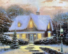 Carica l'immagine nel visualizzatore di Gallery, Diamond Painting - Chalet Invernale Sulla Neve