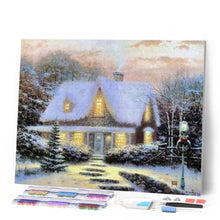 Carica l'immagine nel visualizzatore di Gallery, Diamond Painting - Chalet Invernale Sulla Neve