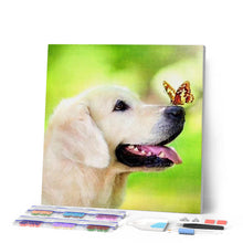 Carica l'immagine nel visualizzatore di Gallery, Diamond Painting - Farfalla E Labrador