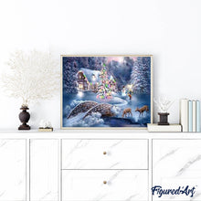 Carica l'immagine nel visualizzatore di Gallery, Diamond Painting - Lo Chalet Invernale Sulla Neve