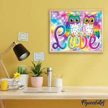 Carica l'immagine nel visualizzatore di Gallery, Diamond Painting - Gufi In Amore
