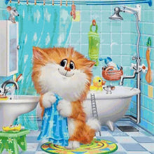 Carica l'immagine nel visualizzatore di Gallery, Diamond Painting - Gatto In Bagno