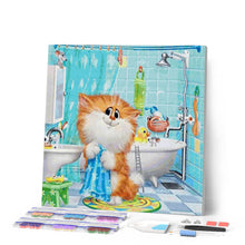 Carica l'immagine nel visualizzatore di Gallery, Diamond Painting - Gatto In Bagno