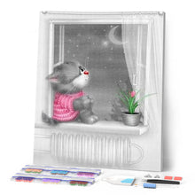 Carica l'immagine nel visualizzatore di Gallery, Diamond Painting - Gattino Chiaro Di Luna