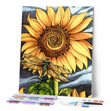 Carica l'immagine nel visualizzatore di Gallery, Diamond Painting - Libellula E Girasole