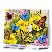 Carica l'immagine nel visualizzatore di Gallery, Diamond Painting - Farfalle E Fiori Gialli