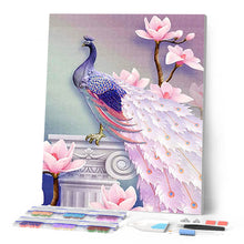 Carica l'immagine nel visualizzatore di Gallery, Diamond Painting - Bel pavone e fiori