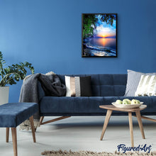 Carica l'immagine nel visualizzatore di Gallery, Diamond Painting - Tramonto e Onde