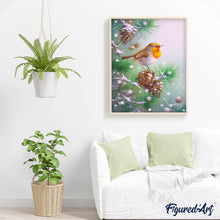 Carica l'immagine nel visualizzatore di Gallery, Diamond Painting - Pettirosso sul pino